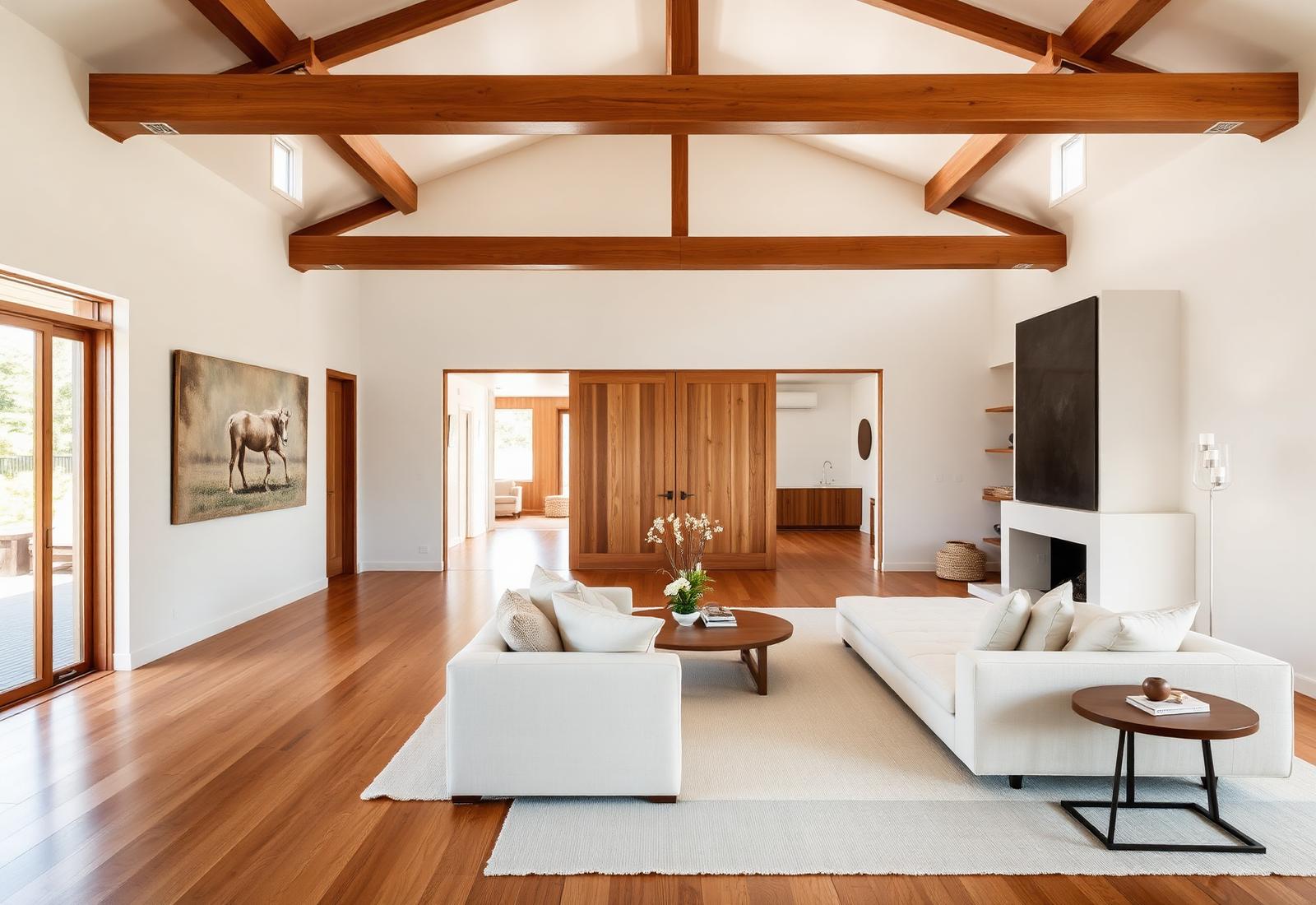 Contemporary residential living with timber detailing
